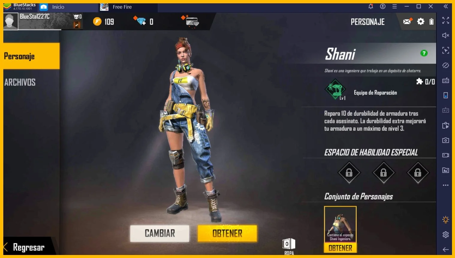 Elegir entre los 56 personajes disponibles según su estilo de juego